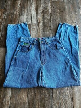 Empyre Jeans Womens Denim Embroidered Straight Baggy Skater Tori Grunge Sz 5/28